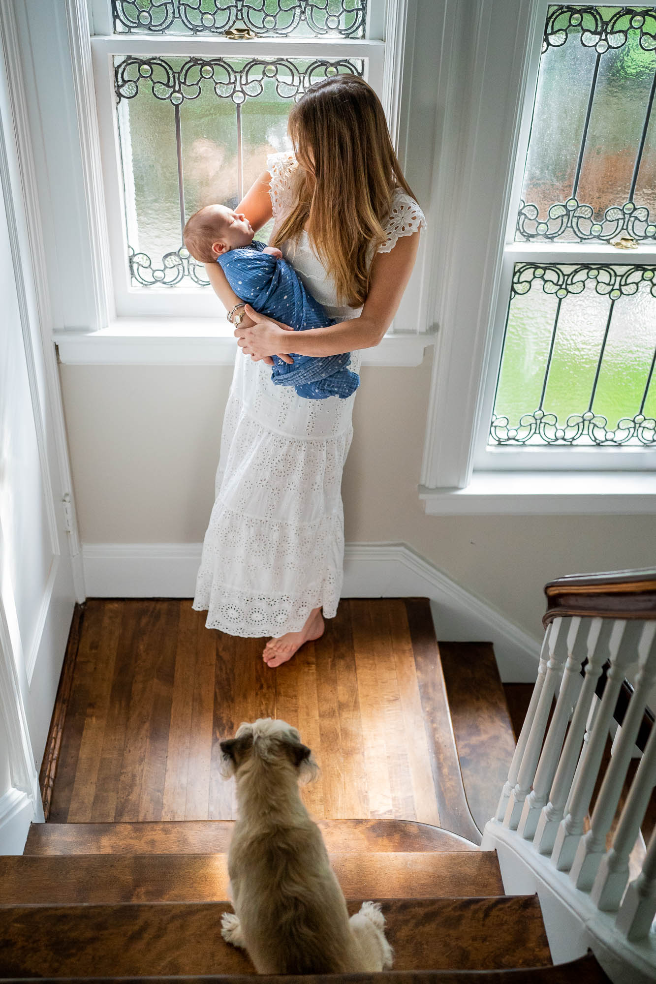 Newborn and Puppy