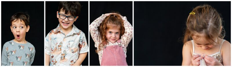 preschool kids making silly faces on picture day
